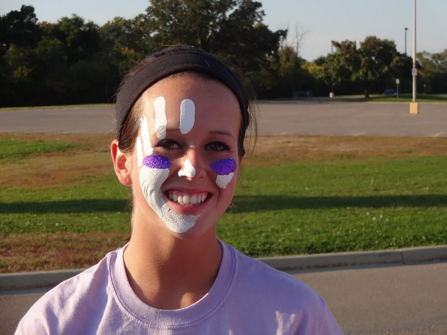 Julia Stewart is ready for the field of battle that is PowderPuff.