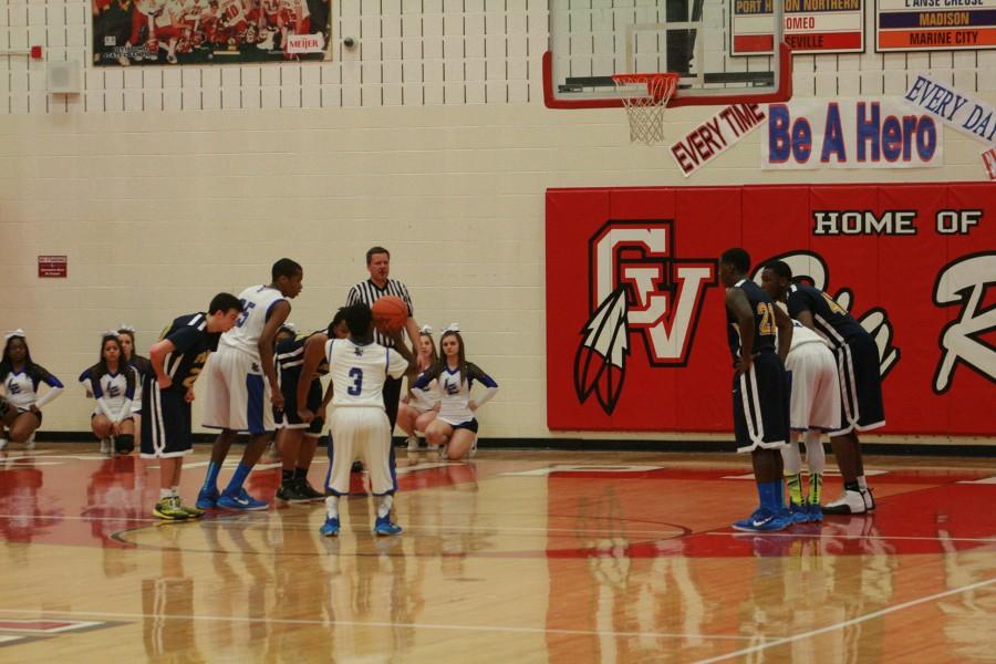 L'Anse Creuse's Demetrious Rodgers (3) shoots a free throw against Fraser.