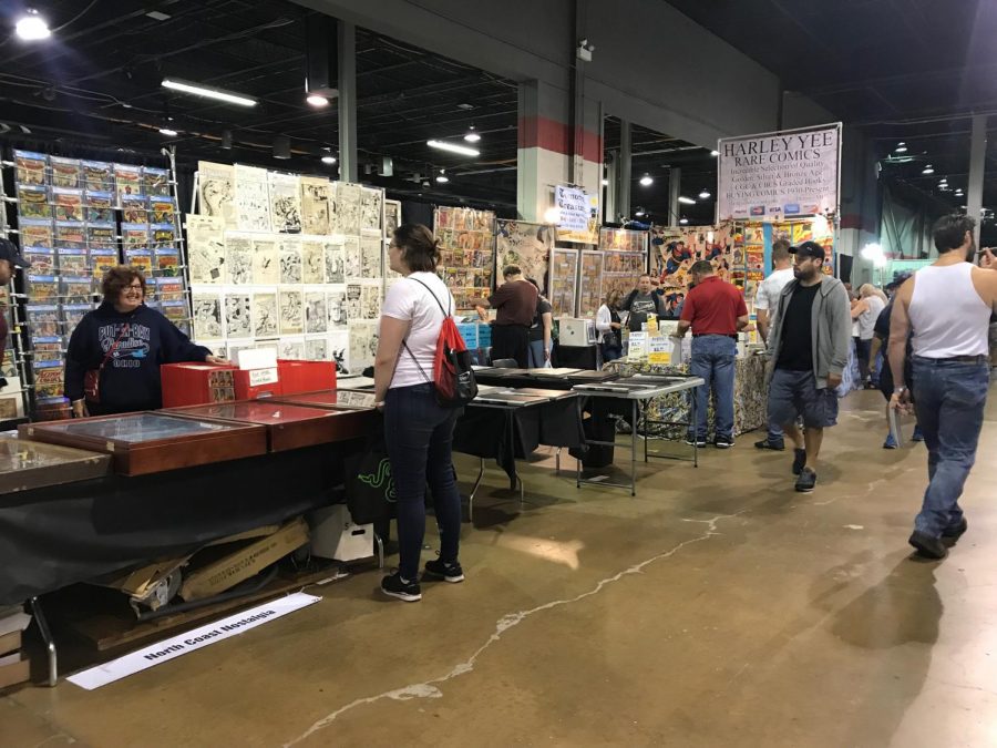 These booths are just some of the memorabilia sold at Comic Cons. 