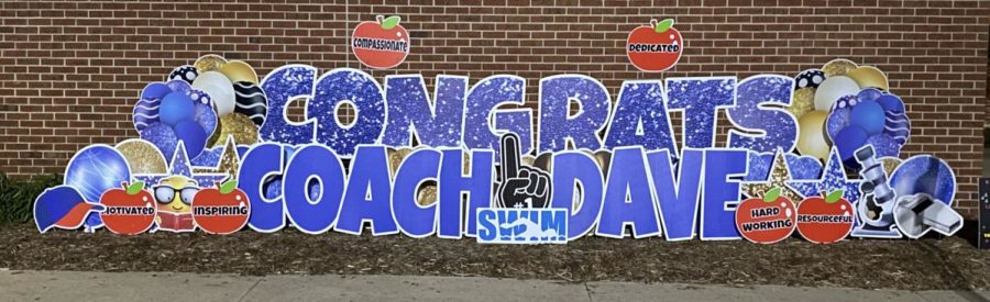 The Entrance to Fraser's Varsity Swim Meet Decked Out for Coach Nowinski's Retirement Surprise