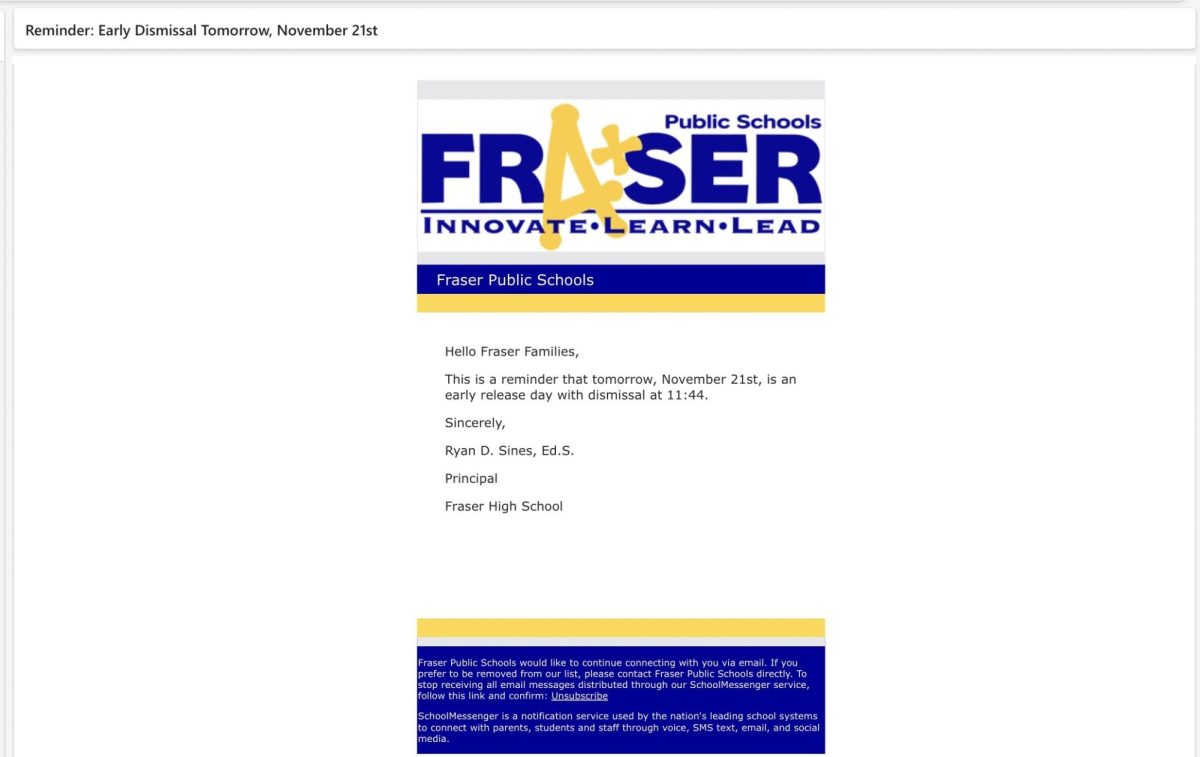 Early  Dismissal Tomorrow, November 21st